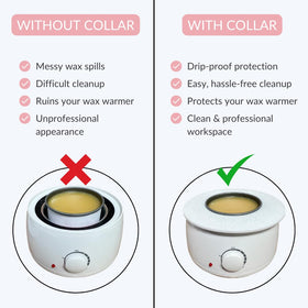 Relax & Wax reusable collar reduces waste and saves money.