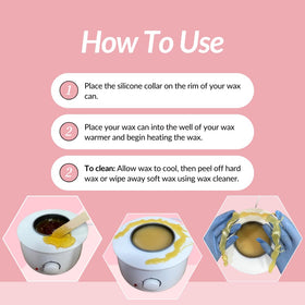 Relax & Wax white-design collar blends with any setup and lasts longer.