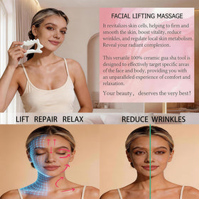 RelaxaX gua sha for jawline definition and facial slimming.