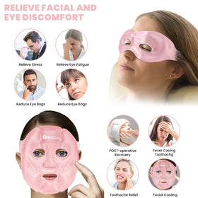 RelaxCoo eye packs included for targeted cooling around the eyes