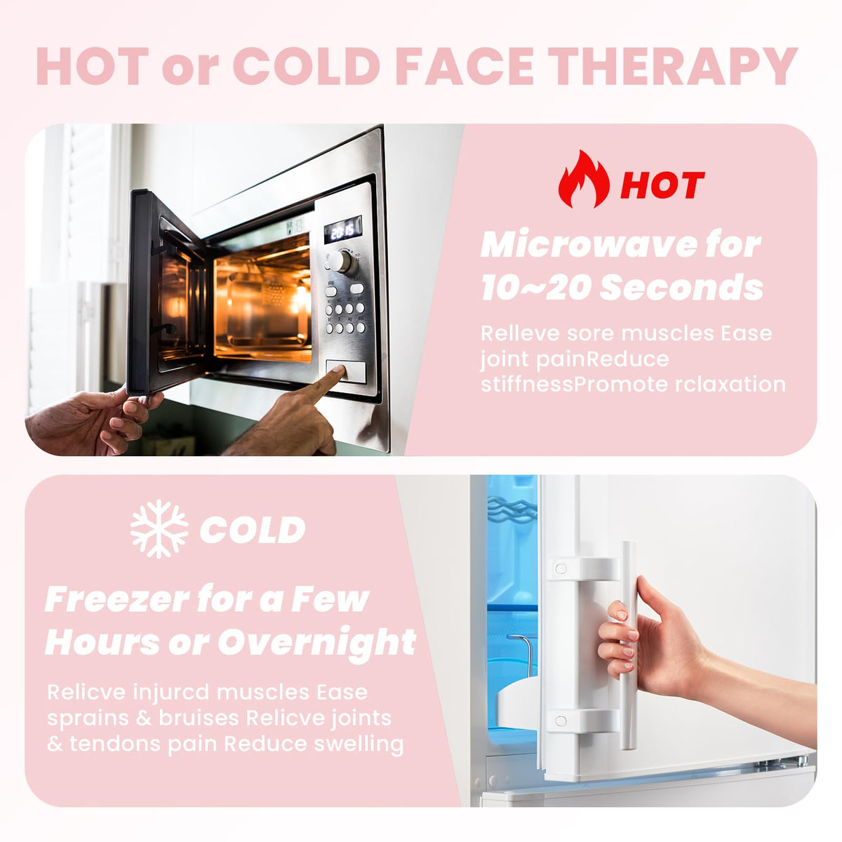 RelaxCoo can be used cold or warm for flexible relief options