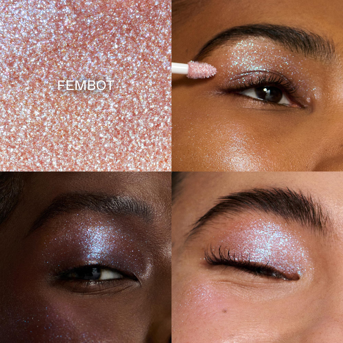 rem beauty Starlet Lustrous Liquid Eyeshadow applicator demonstrates precise color application
