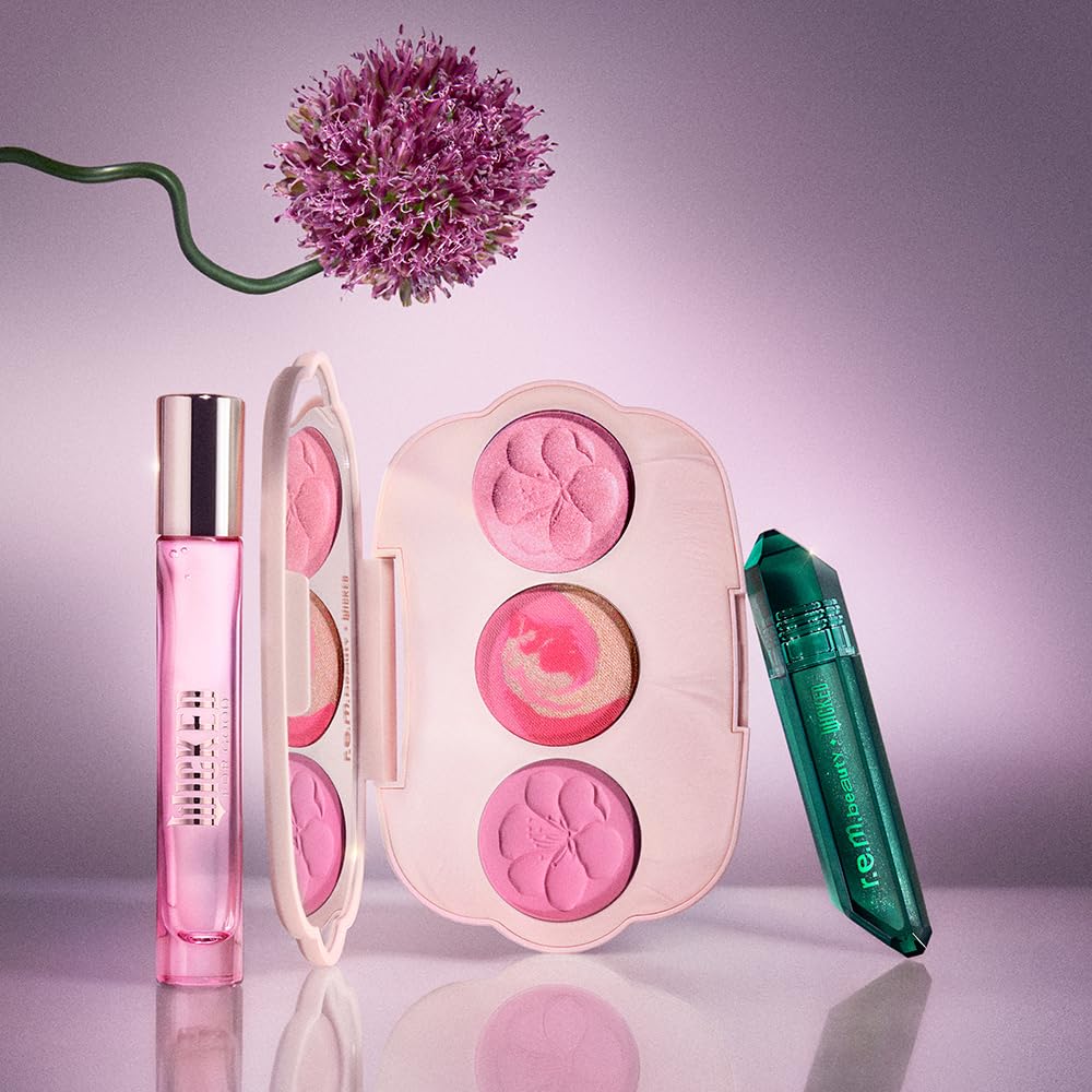 r.e.m. beauty Wicked Glinda set packaging highlighting collectible design