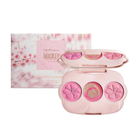 Rem Beauty Wicked for Good Cherry Blossom Blush Palette close-up shows buildable pink flush.