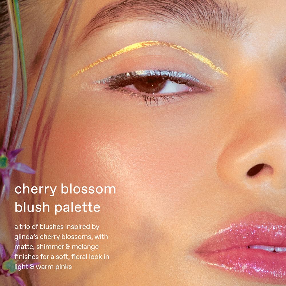Rem Beauty Wicked for Good Youre Blushing swatch with gold shimmer flatters all skin tones.