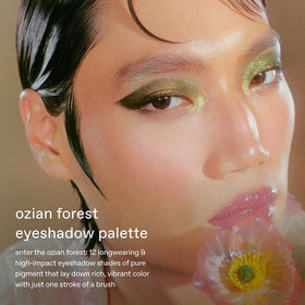 Rem Beauty Wicked Ozian Forest palette lilac shimmer provides subtle glow for special occasions.