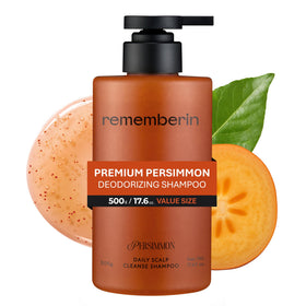 Rememberin Korean Persimmon Shampoo bottle promotes fresh, odor-free scalp.