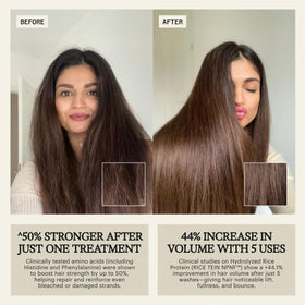 Remilia Hair Green Coco Mask creamy texture gliding through hair for smoothness