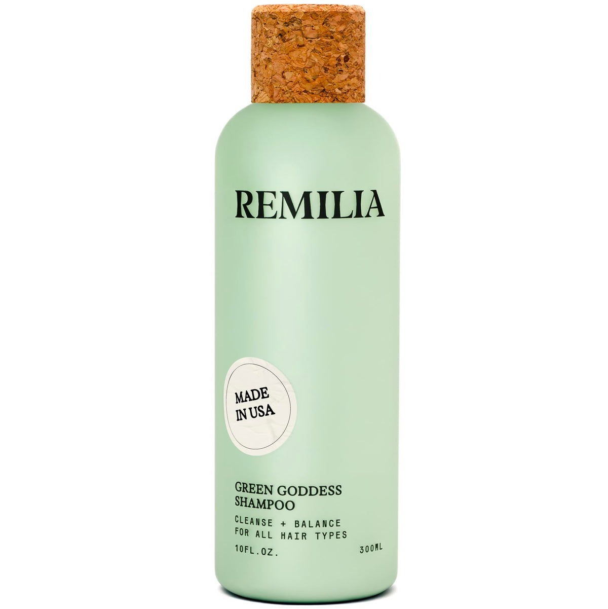 Remilia Green Goddess Shampoo bottle for daily cleansing routine