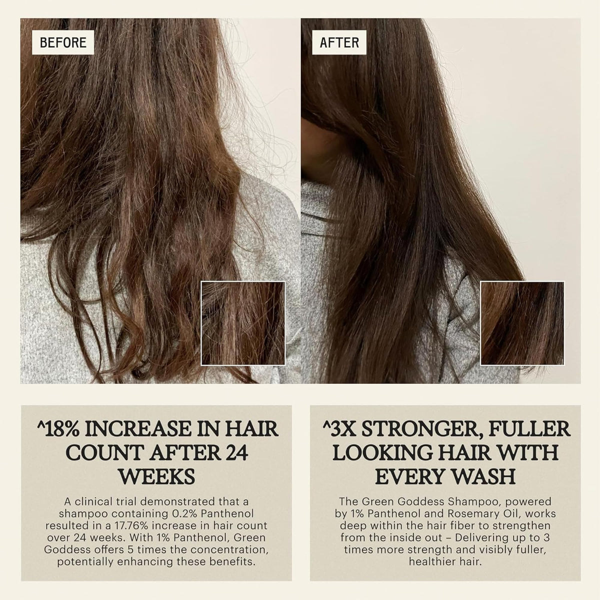 Remilia Green Goddess Shampoo ingredients list highlights rosemary oil benefits