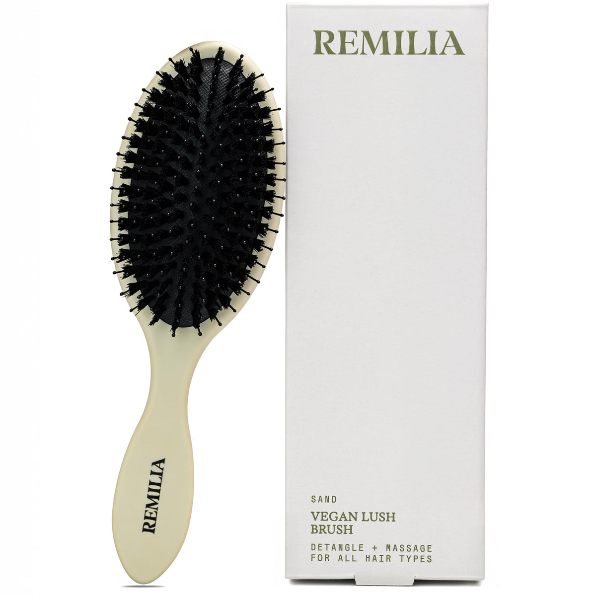 Remilia Vegan Lush Brush detailed detangle for gentle, snag-free styling.