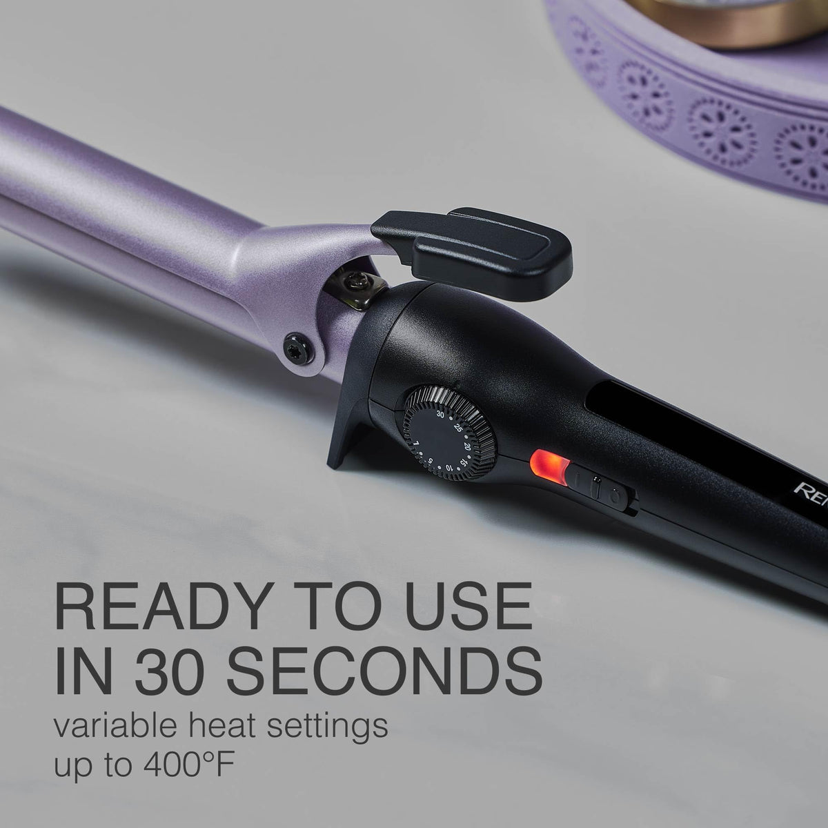 Remington 30 heat settings up to 400°F suit most hair types.