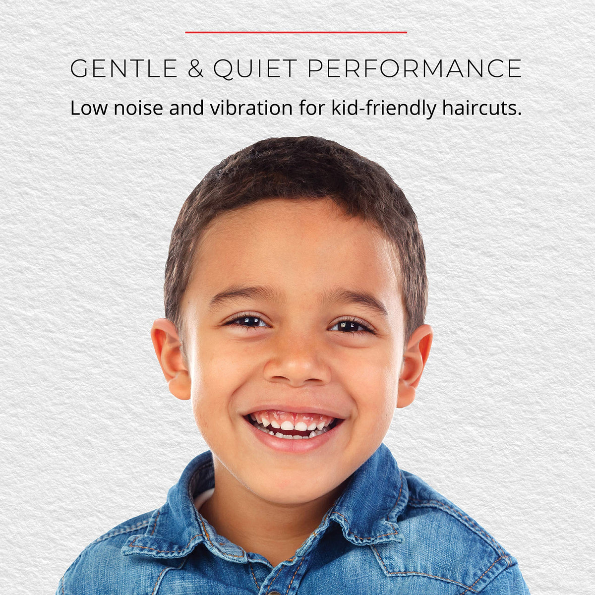 Remington Kids Haircut Kit quiet operation for stress-free family haircuts.