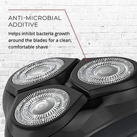Remington PR1362C shaver ready for shower use with gel or water-based products.