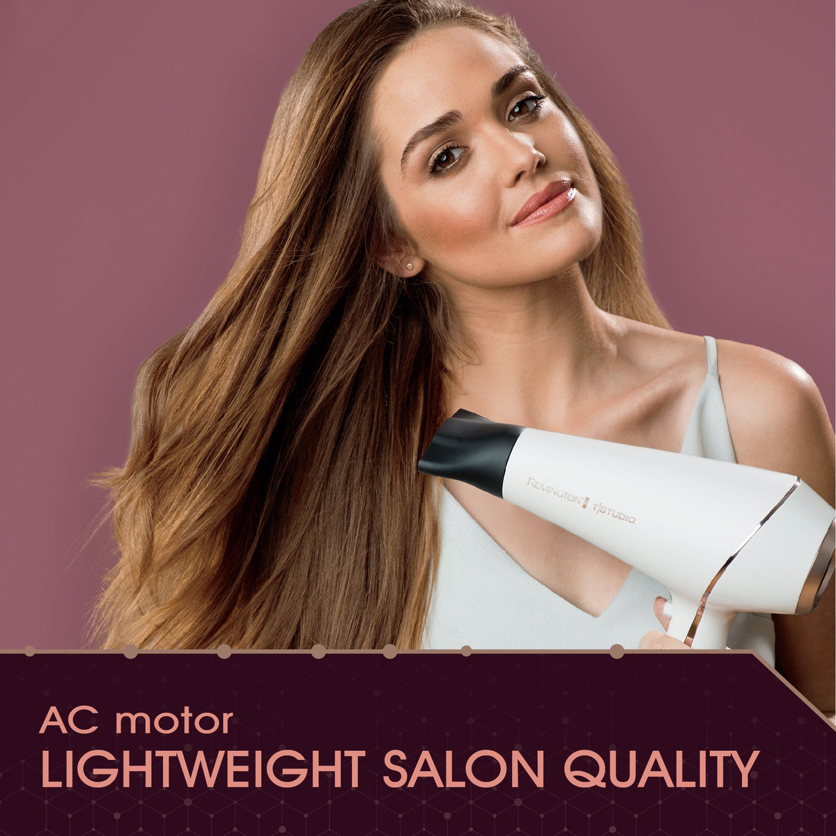 Cool shot button in use on Remington Pro Ionic Hair Dryer