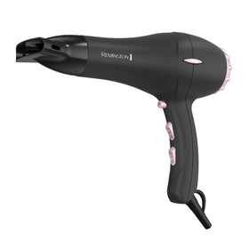 Remington Pro Pearl Ceramic Hair Dryer front view, compact design for quick daily styling.