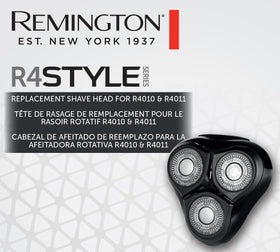 Remington R4 Style head dual blades on display to improve shaving coverage.