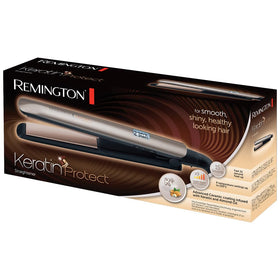 Remington S8540 digital temperature display shows five adjustable heat settings.