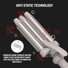 Ergonomic grip on Trendology tool makes styling comfortable for beginners.