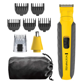Remington Virtually Indestructible grooming kit with full-size trimmer for precise shaping