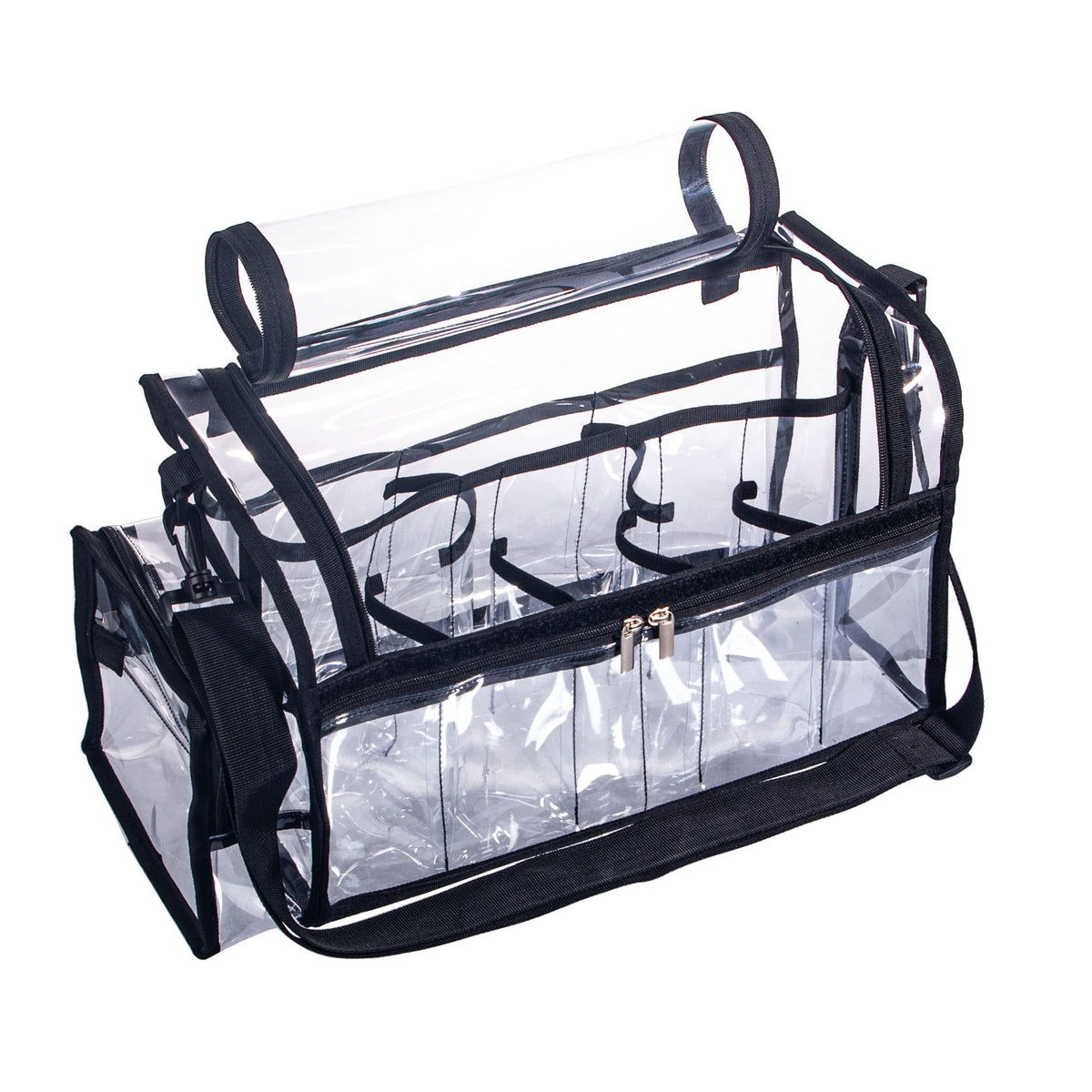 Remobia Hicol clear bag front view showing large capacity for makeup tools.