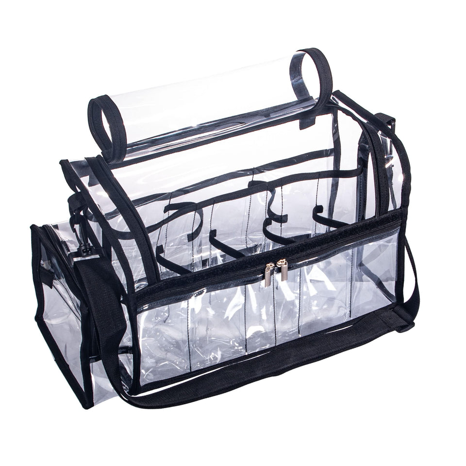 Remobia Hicol clear bag front view showing large capacity for makeup tools.