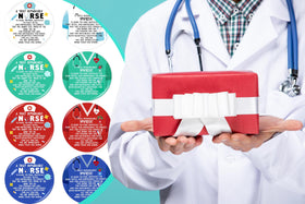 Renbuzhu compact mirror with medical icons design for hospital staff