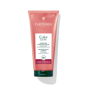 René Furterer Color Glow Shampoo bottle highlights color protection and gentle cleansing.