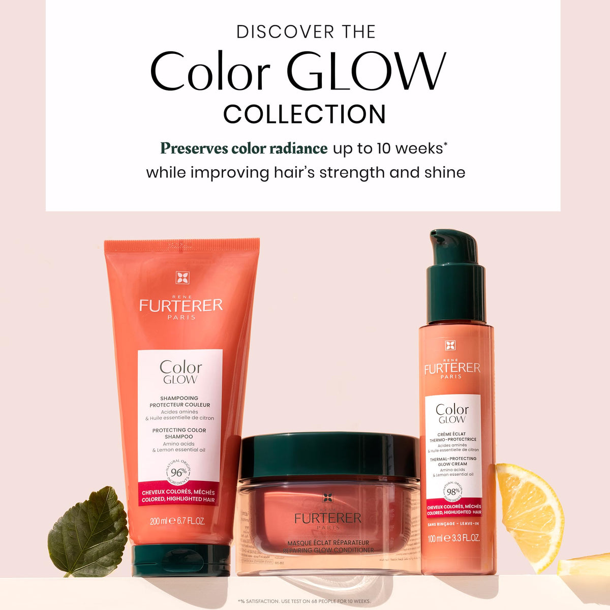 René Furterer Color Glow final finish suggests silky, smooth color-ready hair.