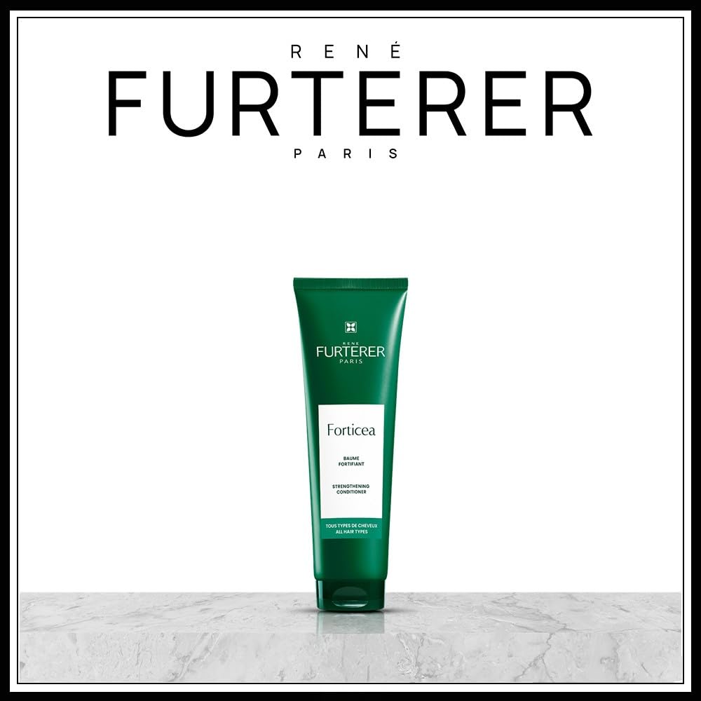 René Furterer Forticea Strengthening Conditioner creamy texture aids smooth detangling.