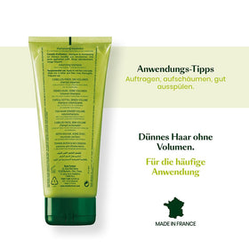 René Furterer Volumea product-display highlights travel-friendly bottle.