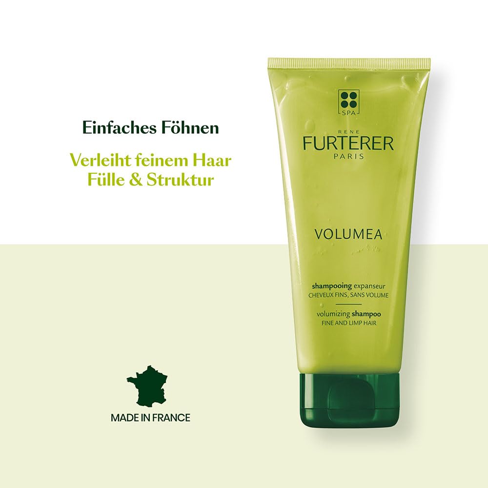 René Furterer Volumea shampoo-foam swirls softly for clean, airy hair.
