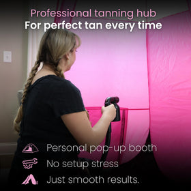 Reneebeautytan clear-window tent improves interior light and visibility.