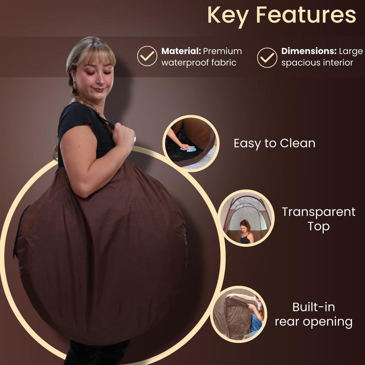Reneebeautytan carry-case aids portable use for events or home.