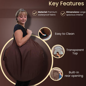 Reneebeautytan carry-case aids portable use for events or home.
