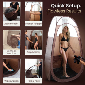 Reneebeautytan hygienic interior simplifies post-session wipe-downs.