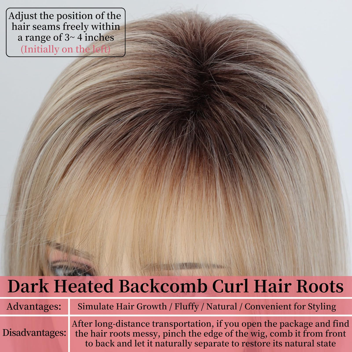 RENERSHOW dark roots ombre color for a realistic, low-maintenance look.
