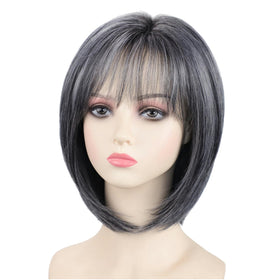 RENERSHOW grey bob wig with bangs offers easy daily styling and natural movement.