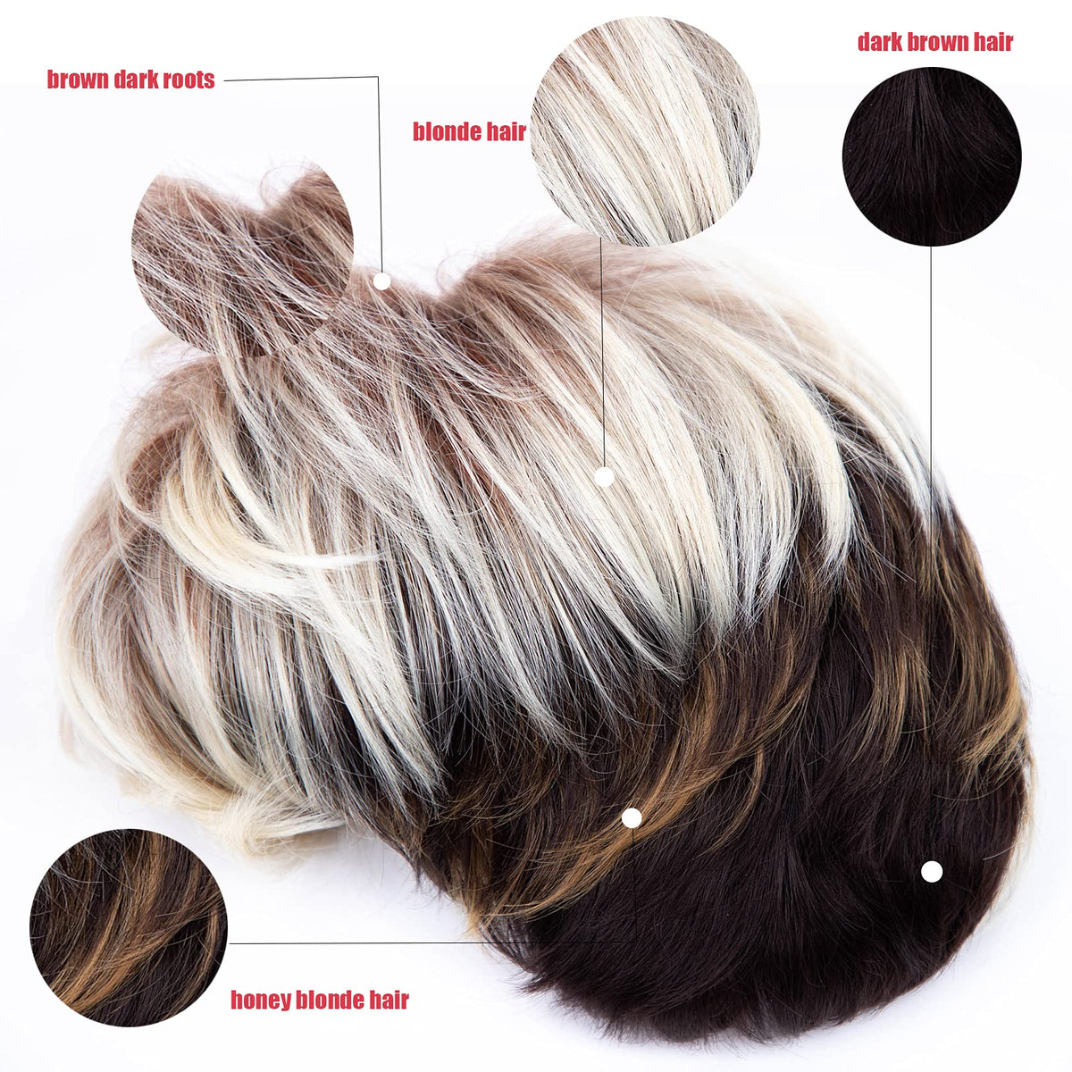 RENERSHOW natural-looking short wig for white women with realistic texture.