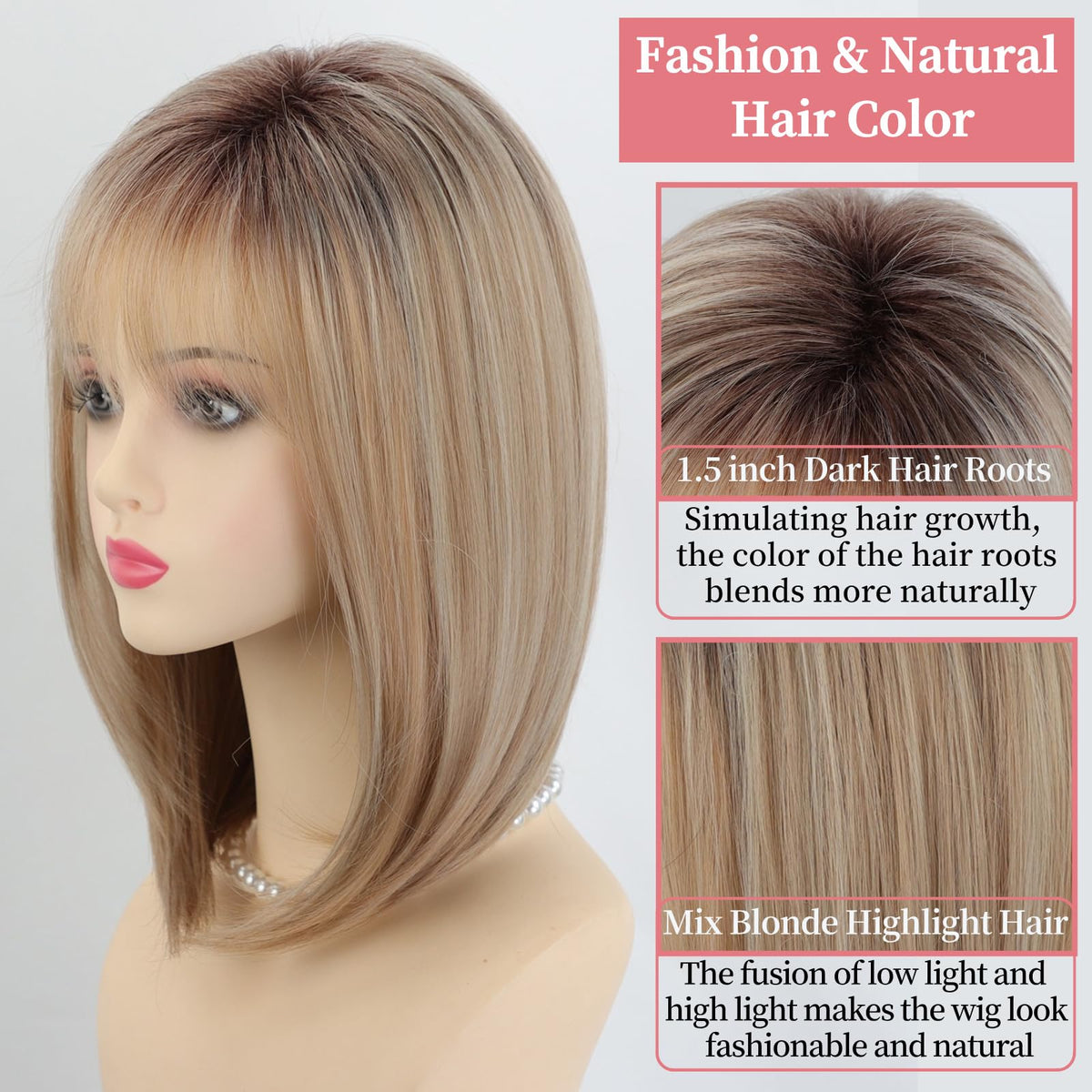 RENERSHOW soft heat-resistant synthetic fiber delivers natural drape and easy styling.