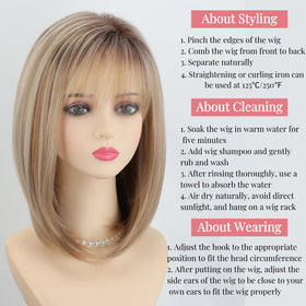 RENERSHOW versatile bob wig for dating, weddings, parties, or daily wear.