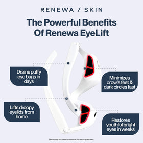 Renewa EyeLift gentle-light therapy revives tired-looking skin with a radiant glow.