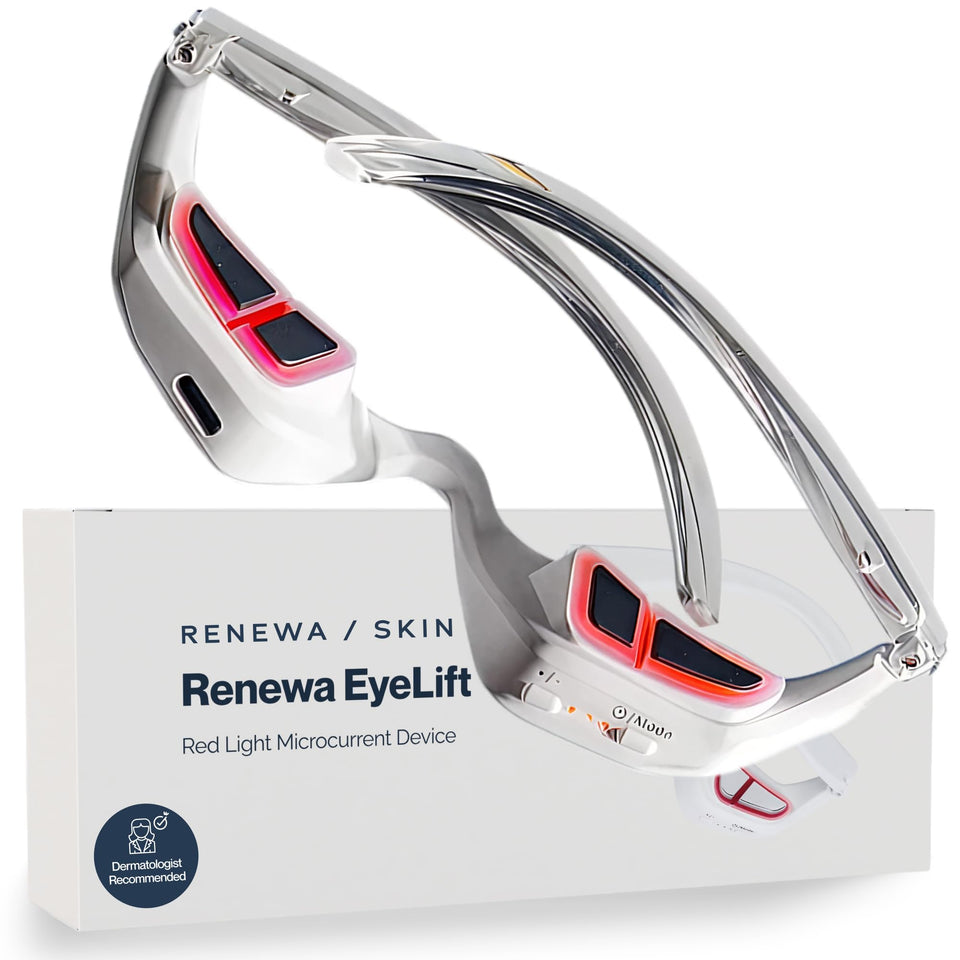 Renewa EyeLift wearable beauty device for refreshing under-eye skin and facial contours.