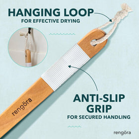 Rengöra versatile wet and dry brushing for smoother, energized skin.