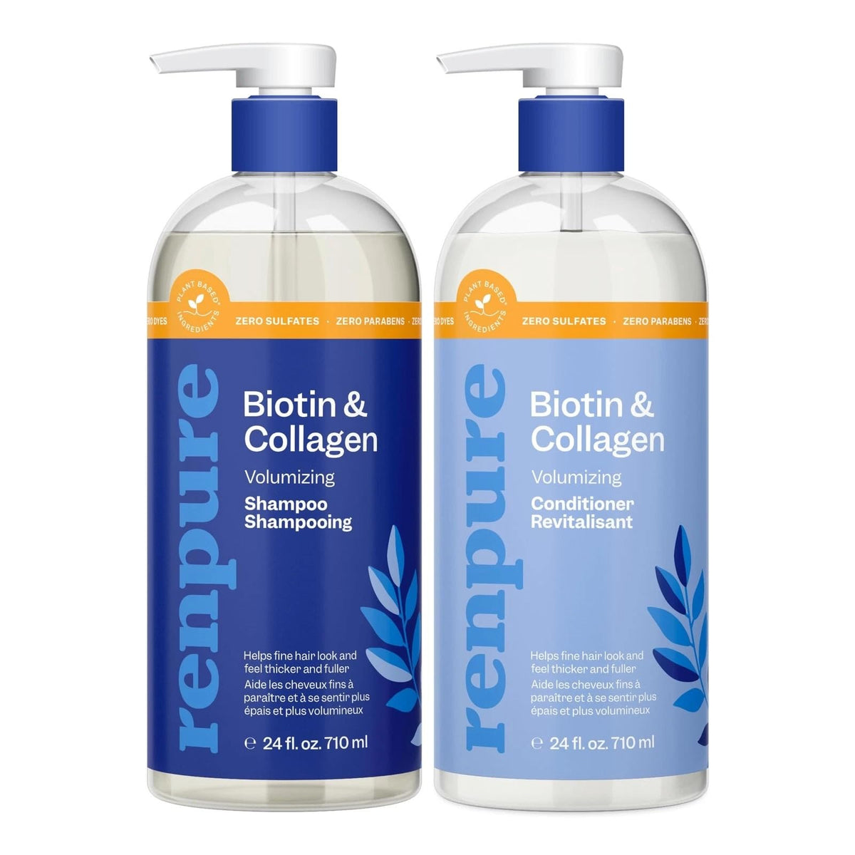 Renpure Biotin & Collagen Thickening Shampoo Set bottle for fuller-looking hair