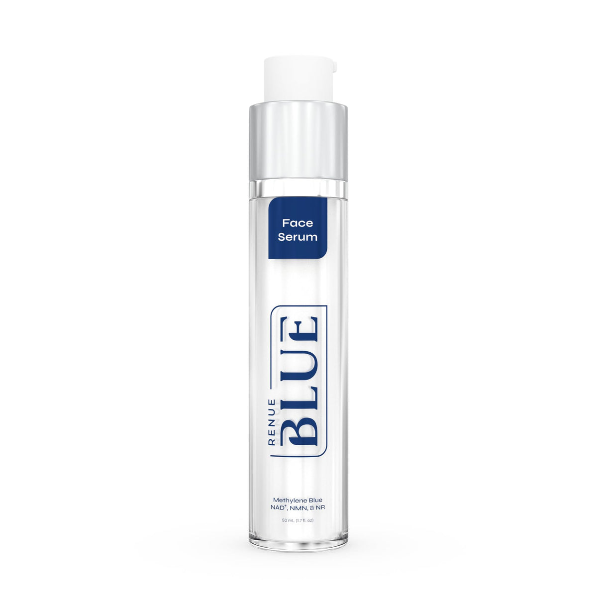 Renue By Science Blue Methylene Blue Serum bottle promotes deep hydration.