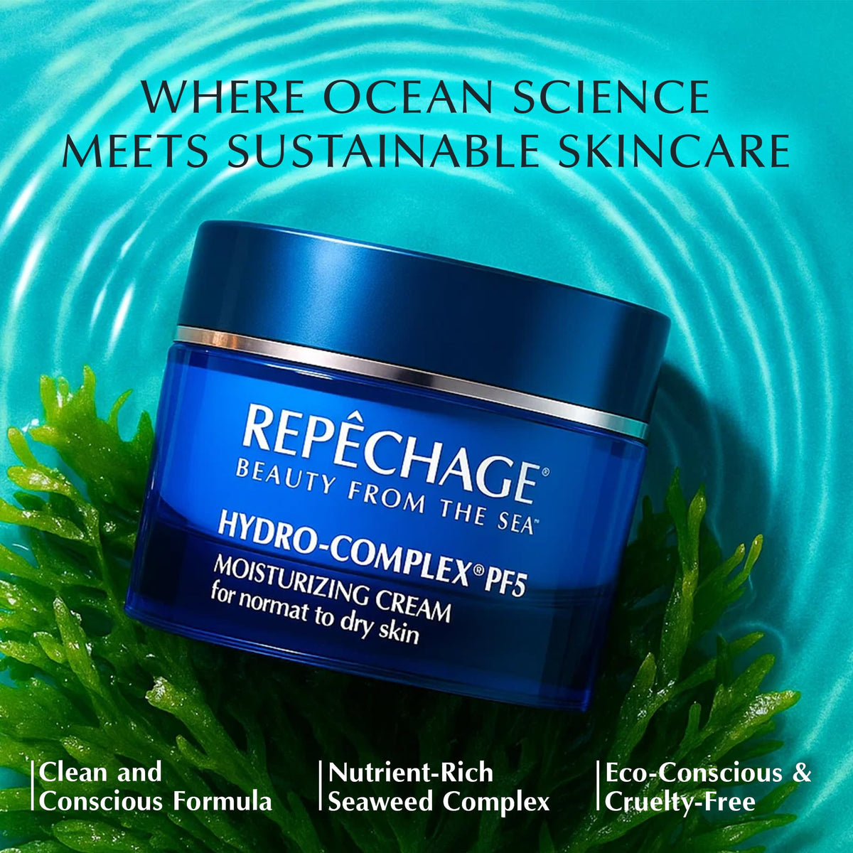 Repechage Hydro-Complex PFS seaweed texture illustration highlighting nourishing hydration