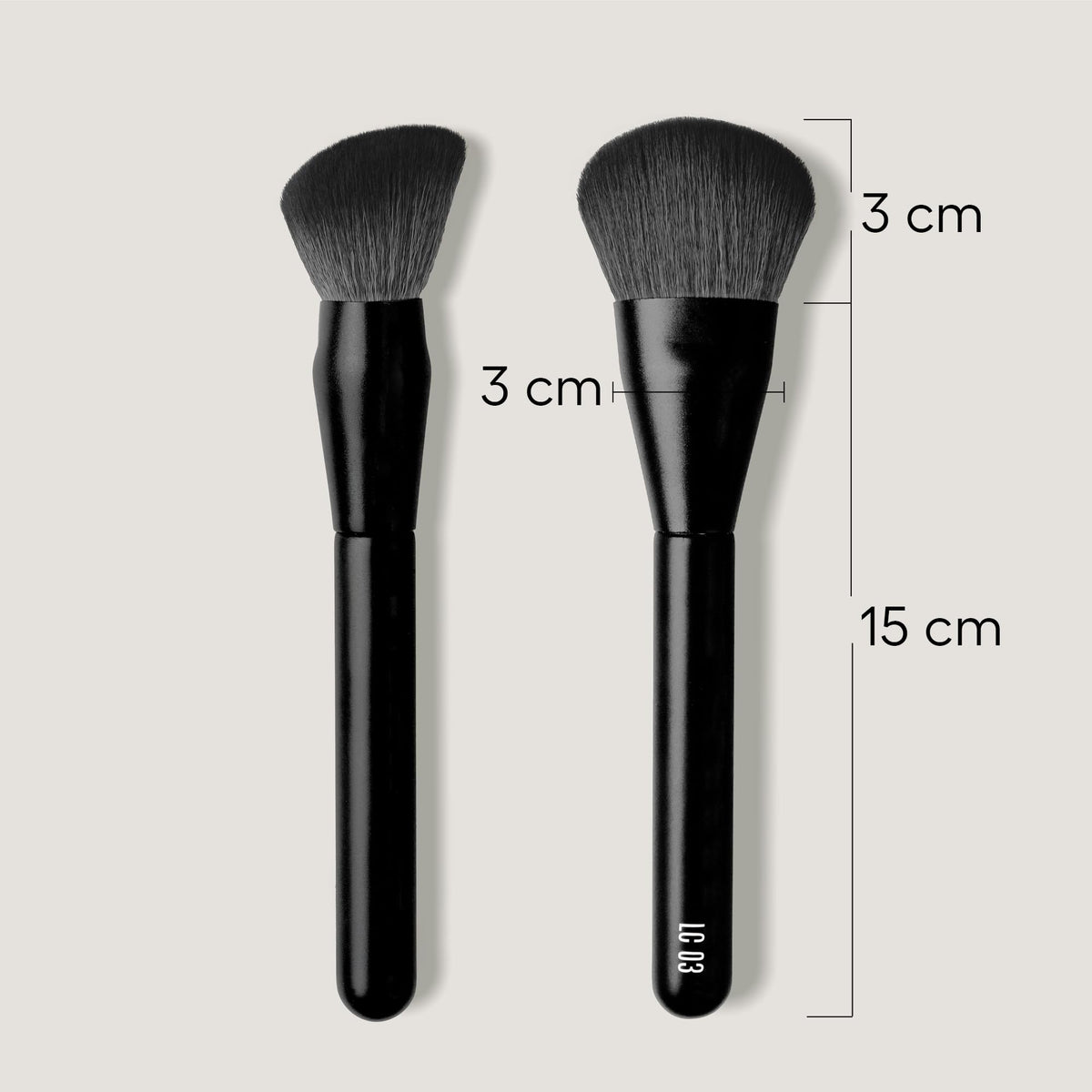 Rephr LC 03 synthetic bristles closeup highlighting durable, easy-to-clean fibers.