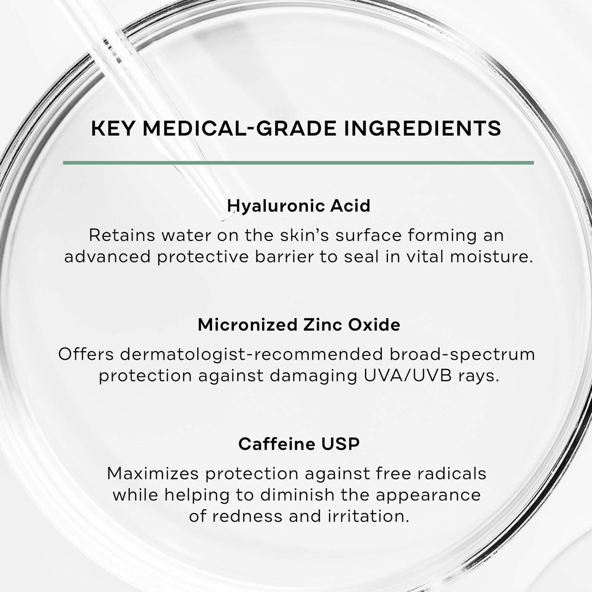 Replenix sunscreen application on the face with clean finish.