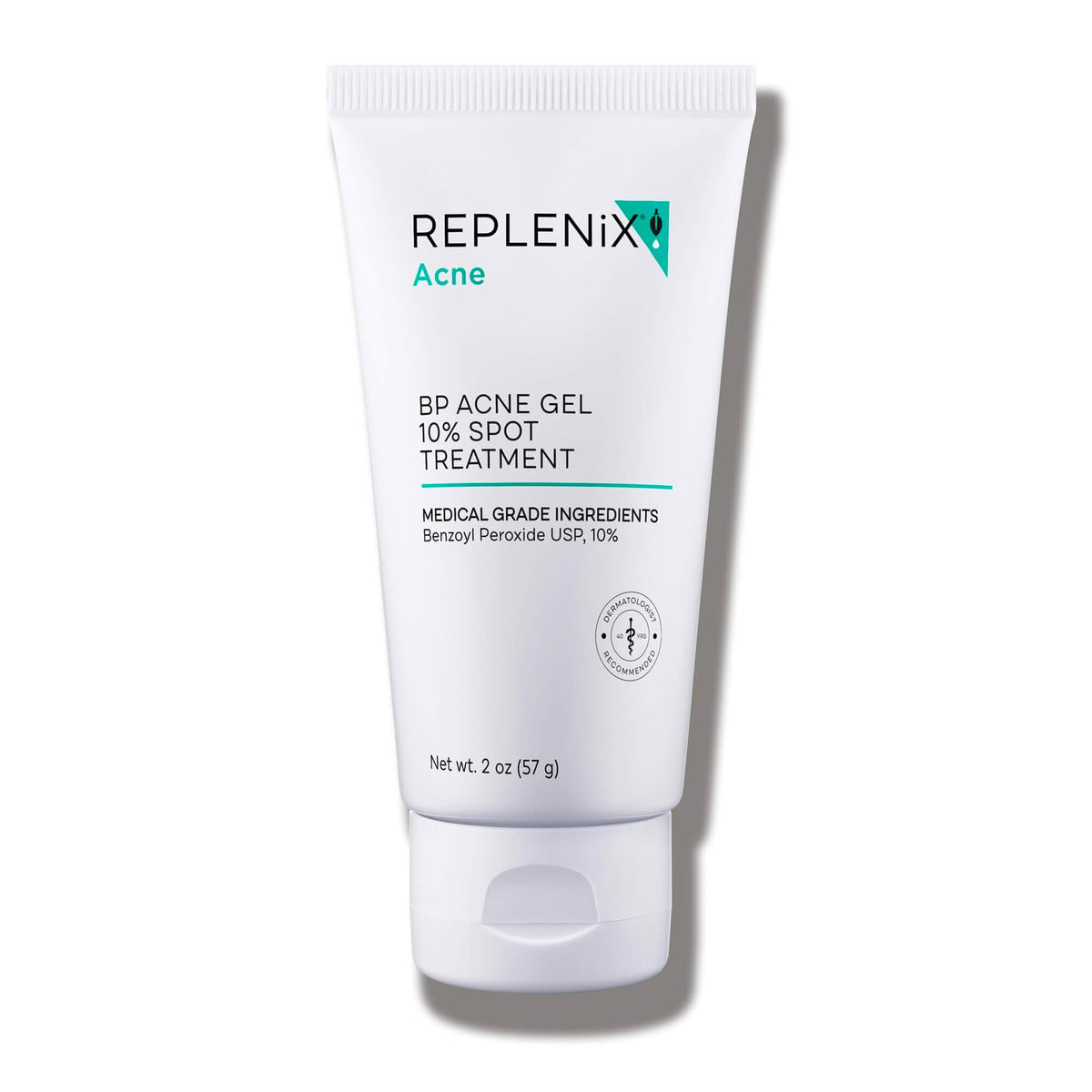 Replenix Benzoyl Peroxide 10% spot gel bottle for targeted blemish care.